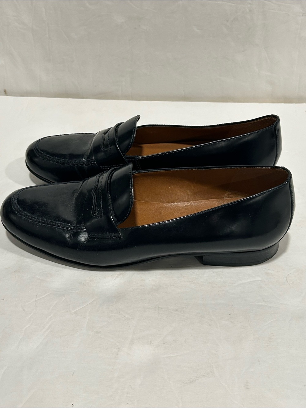 Lauren Ralph Lauren Black Leather Penny Loafers Made in Brazil Size 6.5 Vintage - Picture 7 of 12